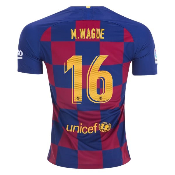 Camiseta Barcelona NO.16 Wague Segunda equipo 2019-20 Amarillo